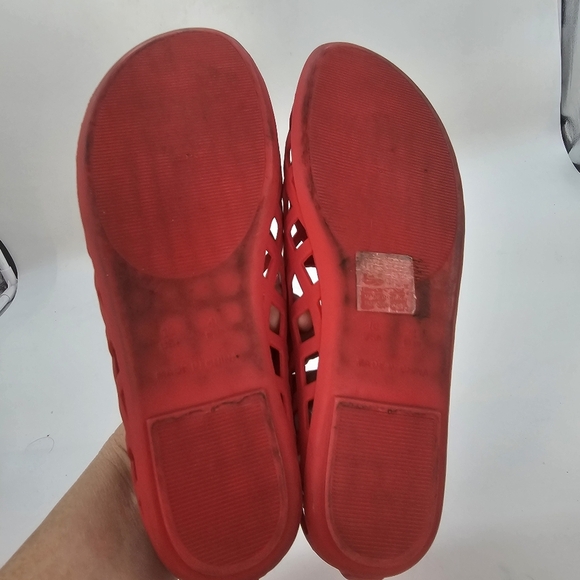 Jeffrey Campbell JELLZ Red Perforated Jelly Flat Women’s US 10 Preowned - Picture 7 of 9